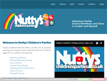 Tablet Screenshot of nuttyschildrensparties.co.uk